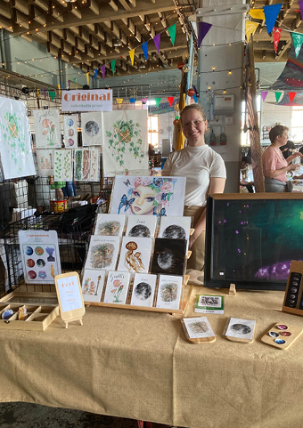 My stall at an art market